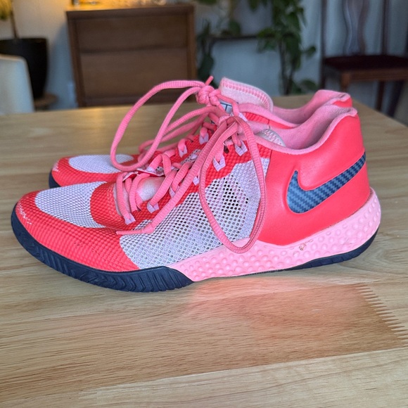 Nike Court Flare 2 Athletic Shoes Womens Sz 8 Casual Sneakers Red Pink Trainer - Picture 7 of 10